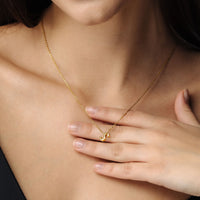 Thumbnail for Gold Necklace for a Woman - Iconic Initial Necklace - Woman Necklace - Letter Necklace - Silver Necklace Necklace Brother & Sisters