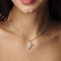 Thumbnail for Gold Necklace for a Woman - Minimalist Initial Necklace - Woman Necklace - Letter Necklace - Silver Necklace Necklace Silver / A Brother & Sisters