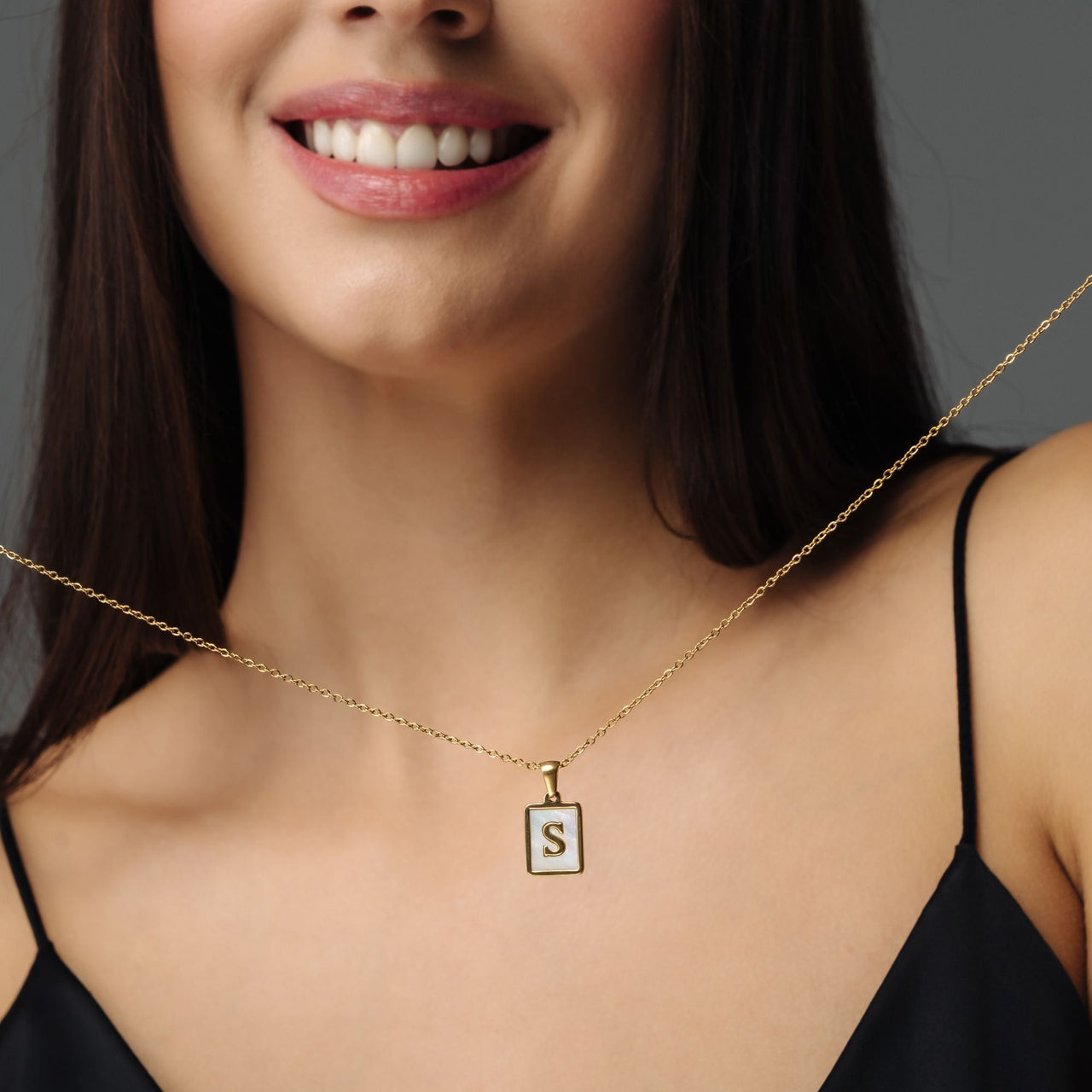 Gold Necklace for a woman - Simple Initial Necklace - Woman Necklace - Letter Necklace Necklace Brother & Sisters