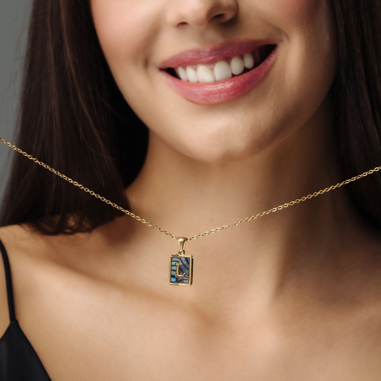 Gold Necklace for a woman - Simple Initial Necklace - Woman Necklace - Letter Necklace Necklace Brother & Sisters