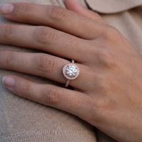 Thumbnail for Rose gold engagement ring — close-up of the details, rose gold | SKU: 101791-4.5-rose-gold