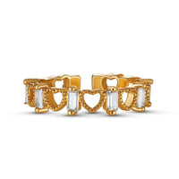 Thumbnail for Gold heart ring — product photo on a white background, gold