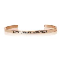 Thumbnail for Loyal brave true — product photo on a white background, rose gold