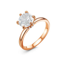 Thumbnail for Rose gold solitaire engagement ring — product photo on a white background, silver