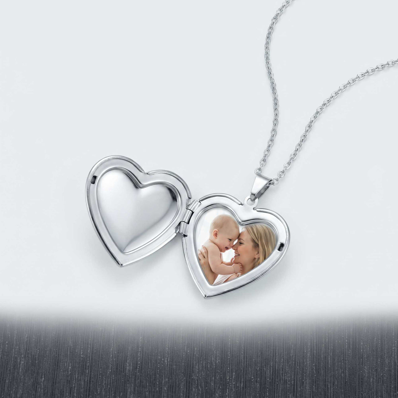 Heart Photo Locket Necklace