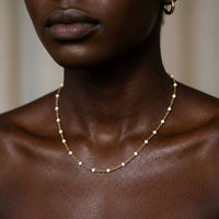 Thumbnail for White Beaded Choker