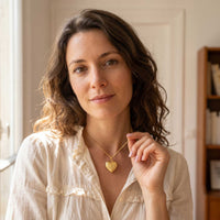 Thumbnail for Floral Heart Photo Locket Necklace