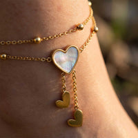 Thumbnail for Heart Pearl Anklet