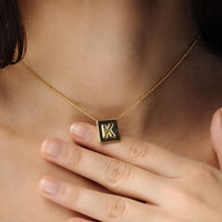 Thumbnail for Rectangle Initial Necklace