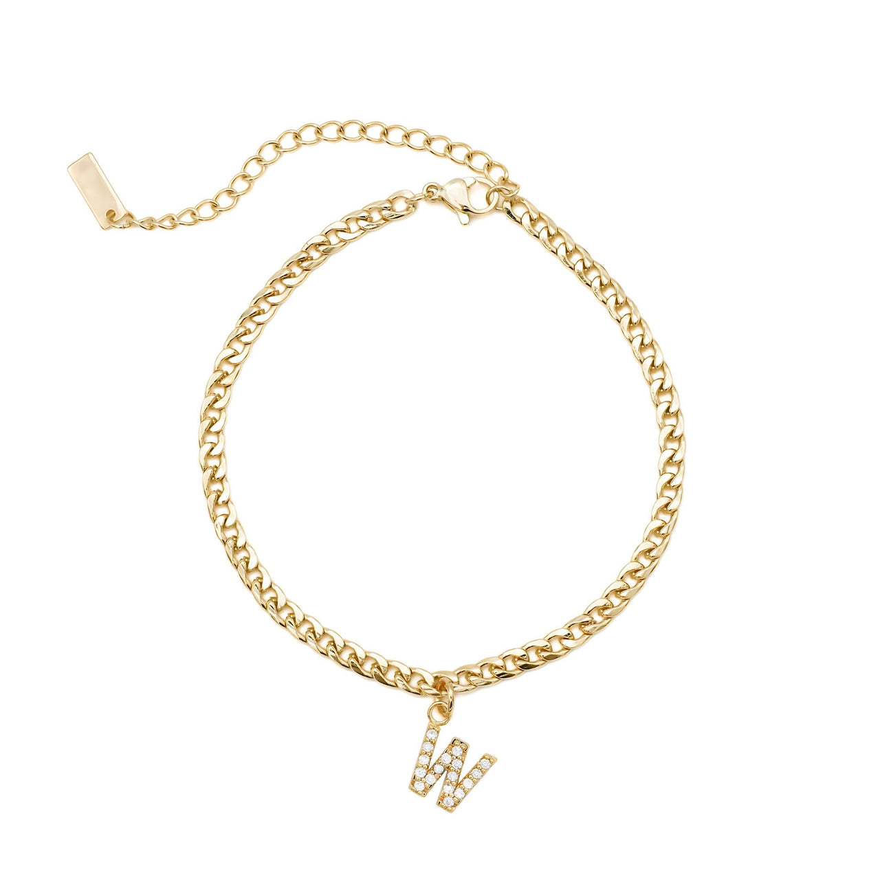 Gold Initial Anklet