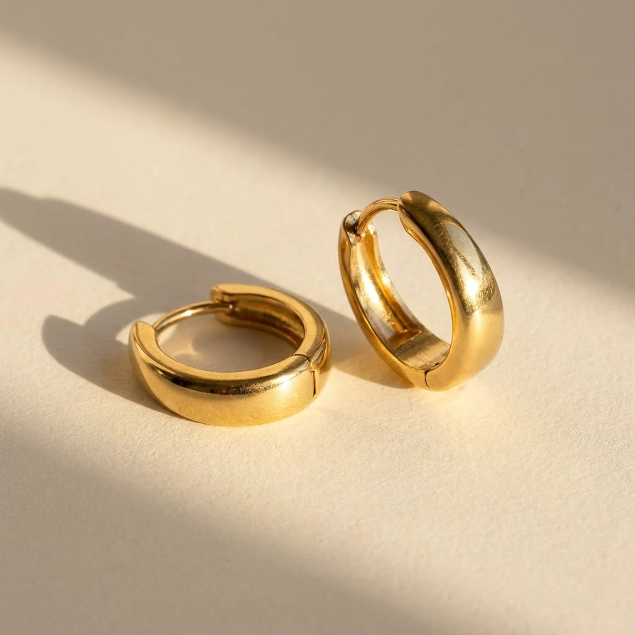 Chunky Dome Hoops in Gold, product photo | SKU: 41005-gold