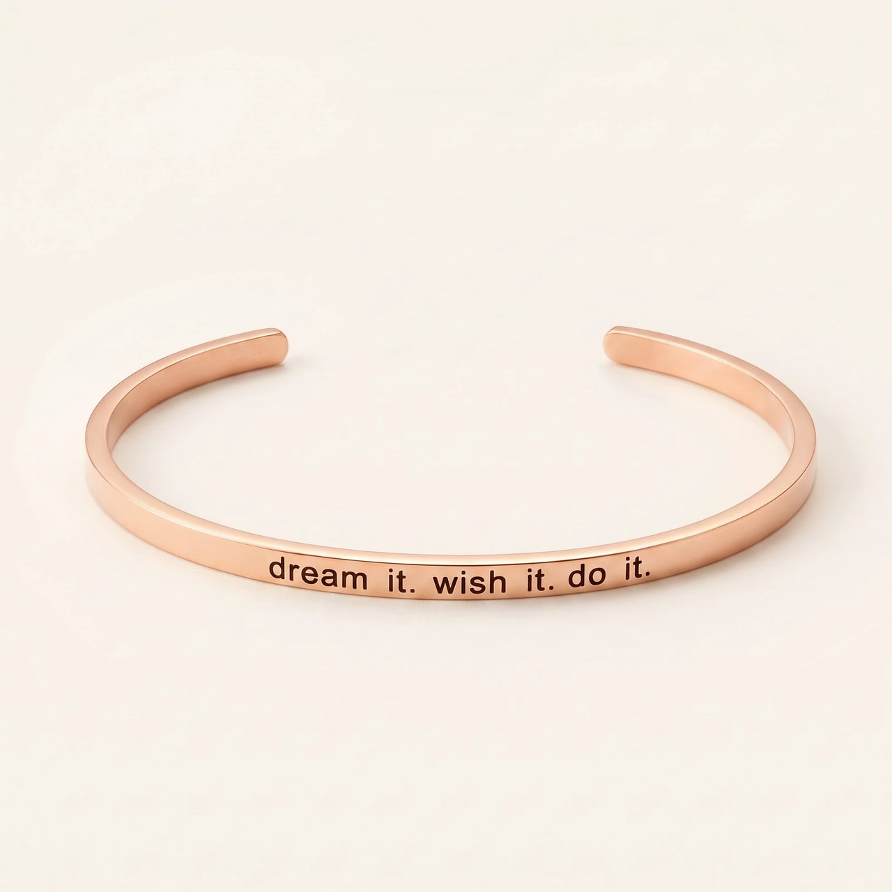 Graduation bracelet — product photo on a white background, rose gold | SKU: 4214557-imitation-rhodium-plated