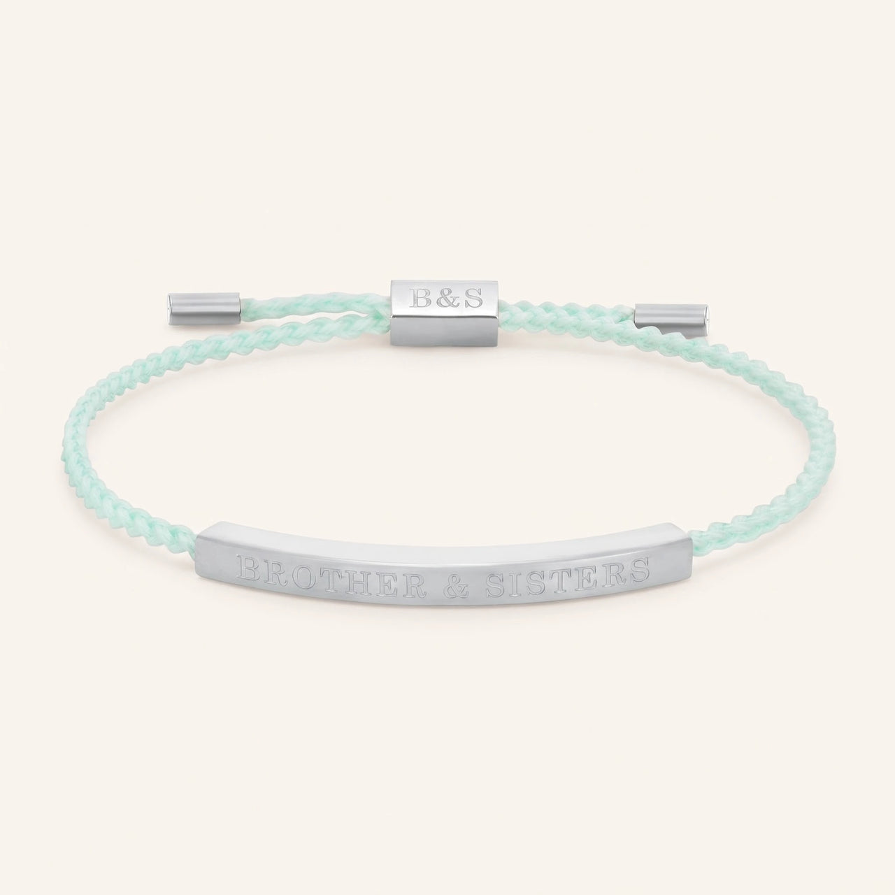 Rope bracelet — product photo on a white background, silver | SKU: lamenthe-wg