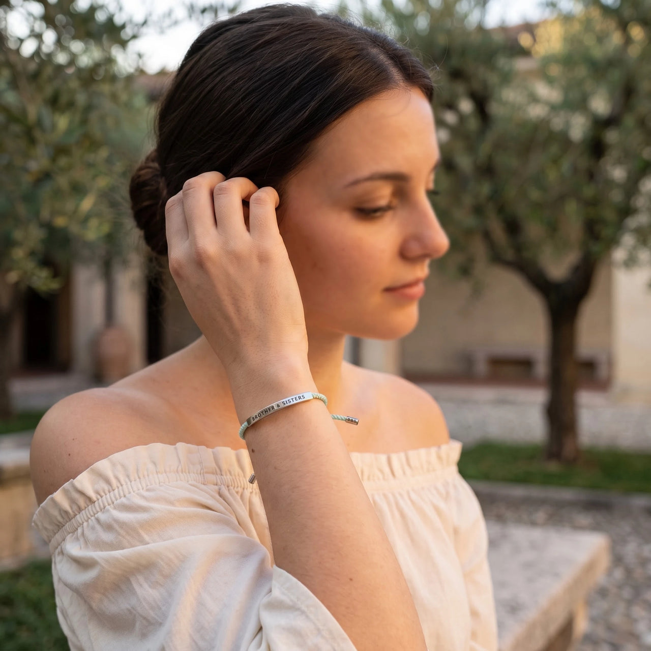 Rope bracelet — worn, everyday gesture, silver | SKU: lamenthe-wg
