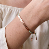 Thumbnail for Cord bracelet — close-up of the details, rose gold | SKU: lanature-rg