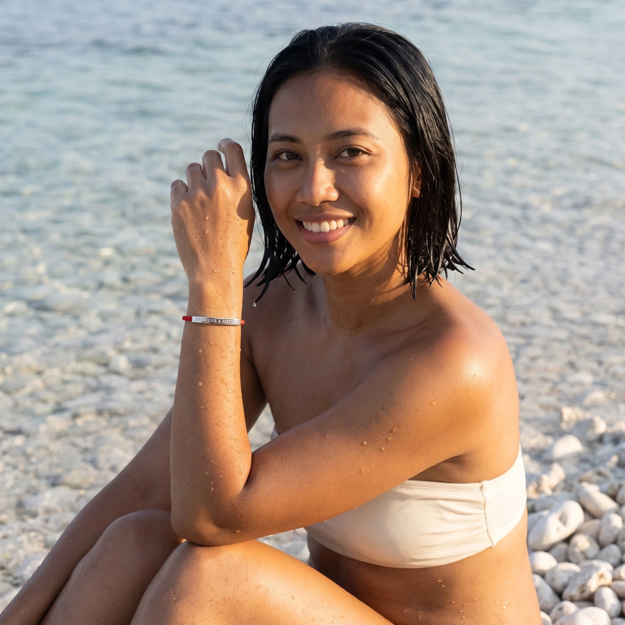 L'Amour, silver bracelet — waterproof | SKU: lamour-wg