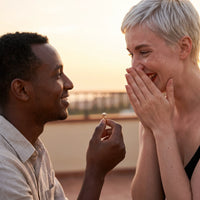 Thumbnail for Cubic zirconia ring — a marriage proposal, gold | SKU: lecoeur