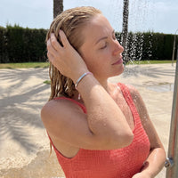 Thumbnail for Adjustable bracelet — worn in the shower, waterproof, silver | SKU: lecorail-wg