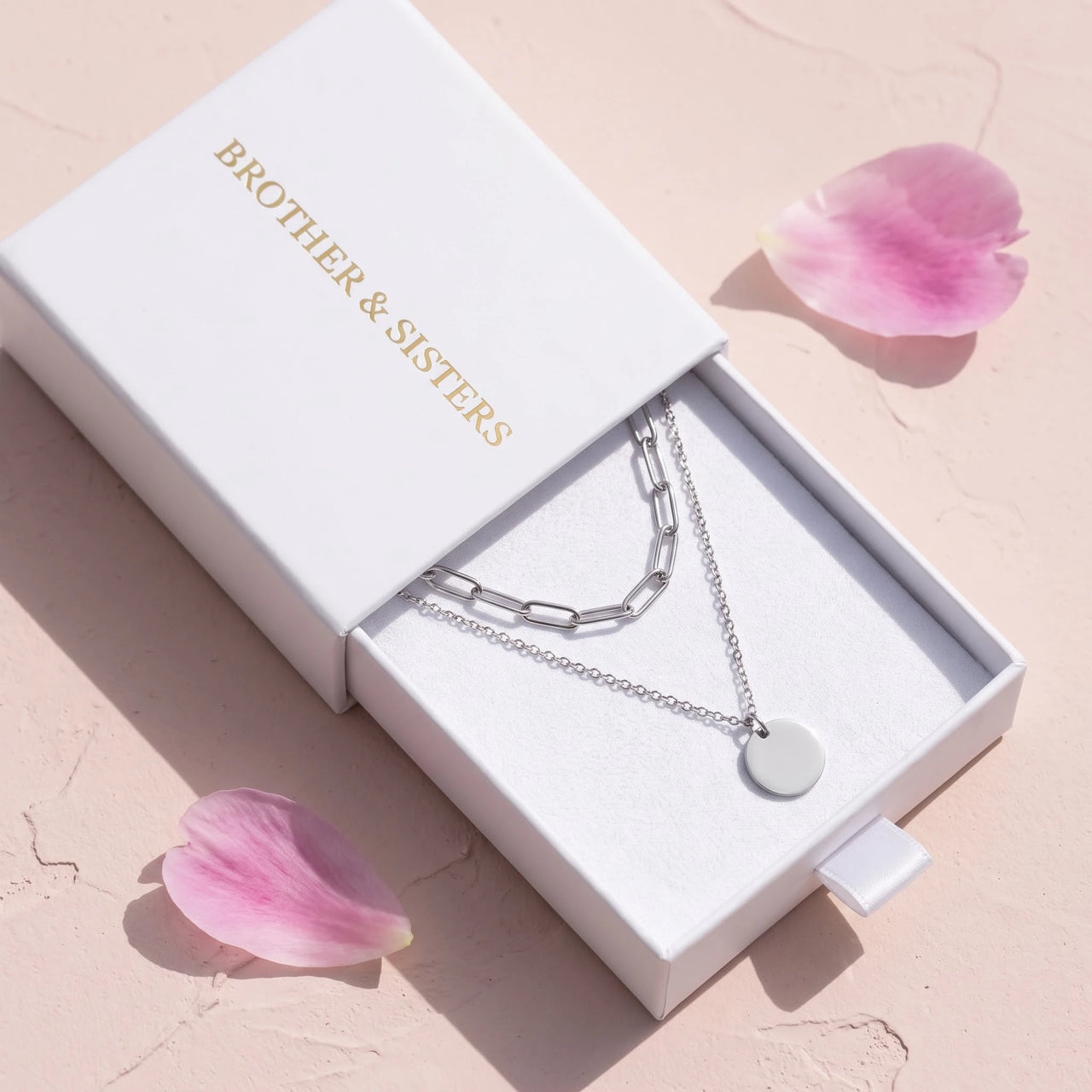 Layered necklace — in the gift box, silver | SKU: le-tendance-wg
