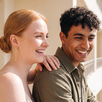 Thumbnail for The Pendantes, gold earrings — couple | SKU: lespendantes