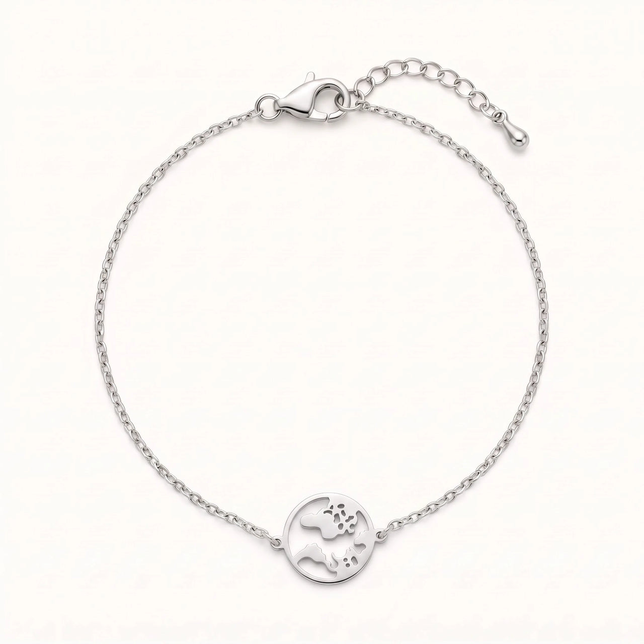 Earth bracelet — product photo on a white background, silver | SKU: 22665062-white-gold