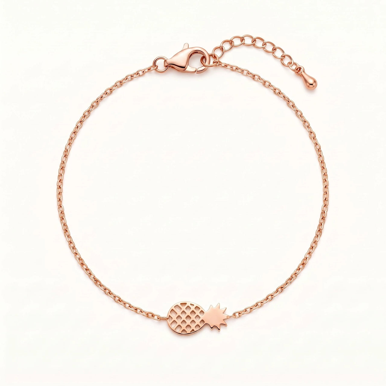 Pineapple bracelet — product photo on a white background, rose gold | SKU: 9178613-rose-gold