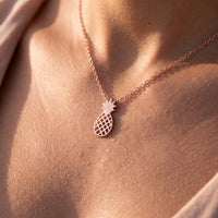 Thumbnail for Pineapple pendant — close-up of the details, rose gold | SKU: 8050907-rose-gold