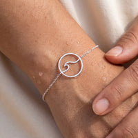 Thumbnail for Waterproof bracelet — close-up of the details, silver | SKU: 17429078-white-gold