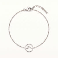 Thumbnail for Wave bracelet — product photo on a white background, silver | SKU: 17429078-white-gold
