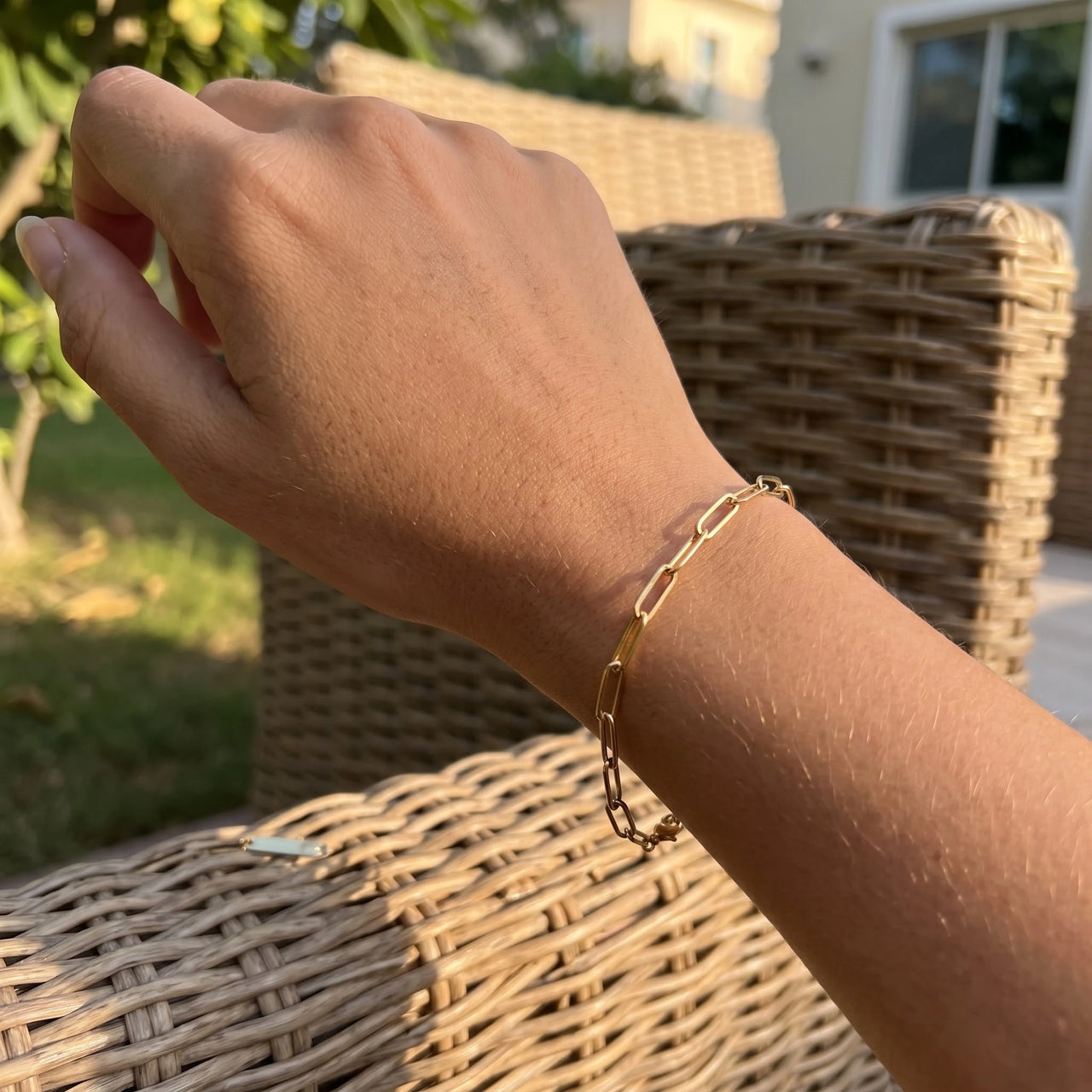 Link bracelet — worn, real size, gold | SKU: l-original