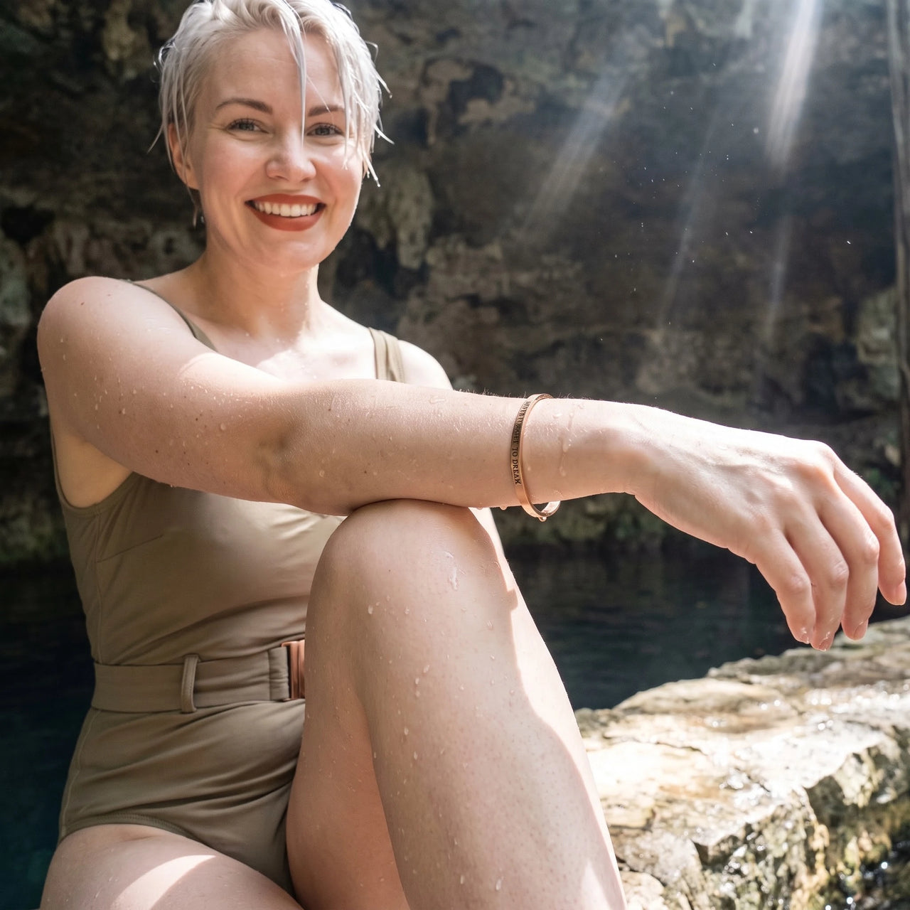 Graduation gift for her — worn by the water, rose gold | SKU: nftd-rg