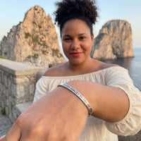 Thumbnail for Cuff bracelet — worn on a getaway, silver | SKU: nftd-wg
