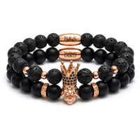 Thumbnail for Rose Gold Crowned Lion Set – studio packshot | Brother & Sisters | SKU: 21385847-rose-gold-XS-14-15, 21385847-rose-gold-S-16-17, 21385847-rose-gold-M-18-19, 21385847-rose-gold-L-20-21, 21385847-rose-gold-XL-22-23