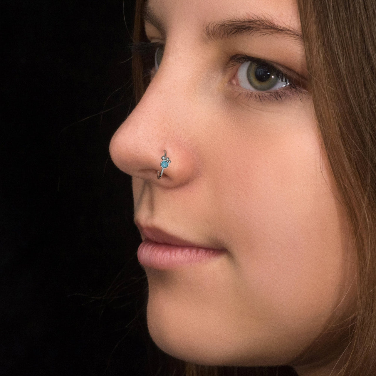 Ruby Nose Ring - Titanium Nose Jewelry - Gold Nose Ring - Nose Piercing Jewelry Nose Ring Brother & Sisters