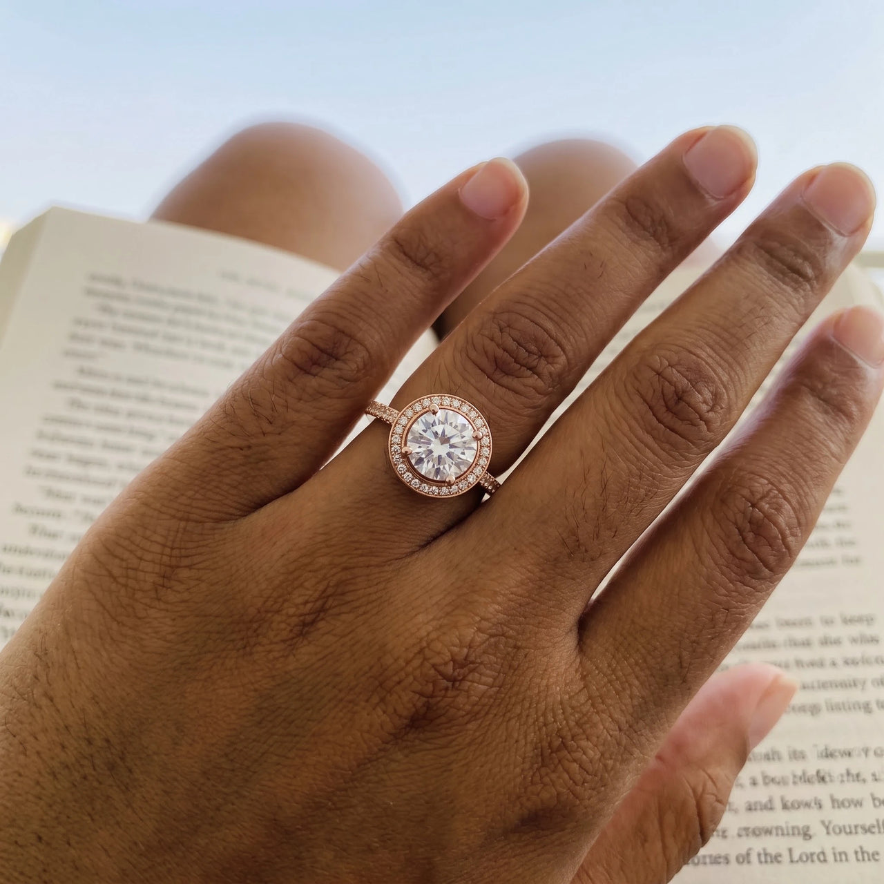 Rose gold ring — worn, real size, rose gold | SKU: 101791-4.5-rose-gold