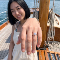 Thumbnail for Promise ring — worn, silver | SKU: 33759698-4.5-silver