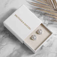 Thumbnail for Heart stud earrings — in the gift box, silver | SKU: 1953493