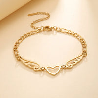 Thumbnail for Winged Heart Bracelet, gold | SKU: 42007-gold
