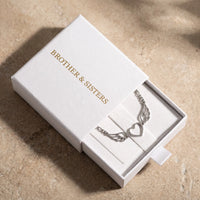 Thumbnail for The silver necklace in the Brother & Sisters gift box | SKU: 42004-silver